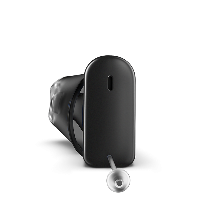 Black ITC Hearing Aid