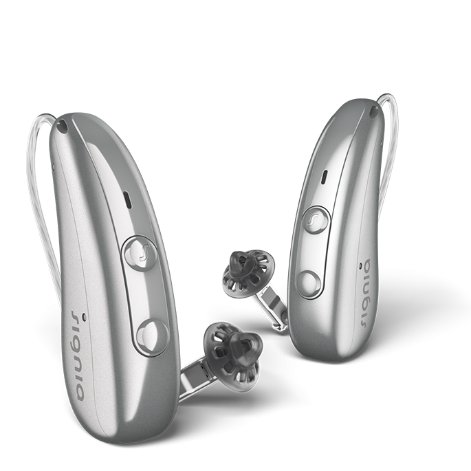 Pair Silver Phonak RIC Hearing Aids